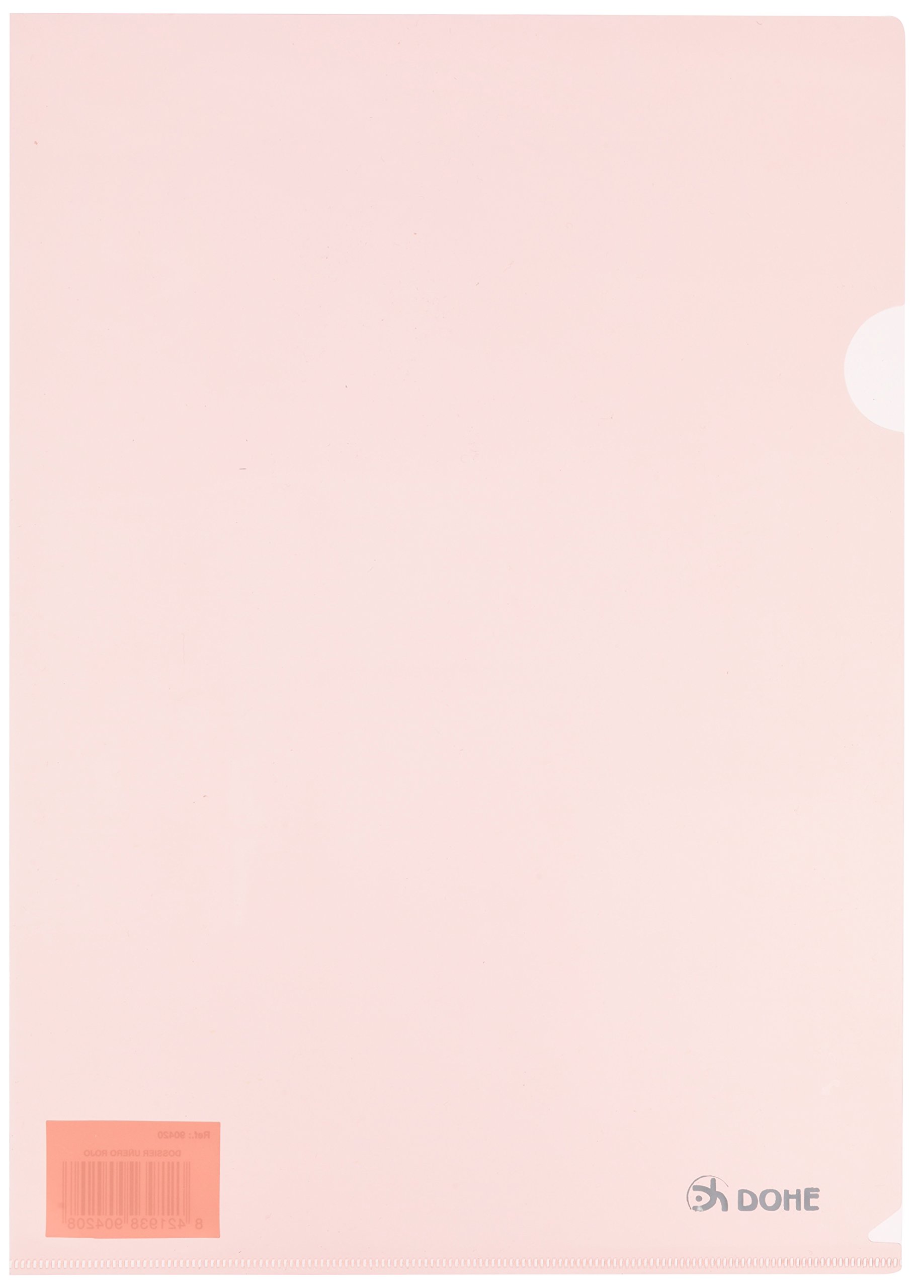 Dohe 90420 - Dossier uñero polipropileno, color Rosa, A4