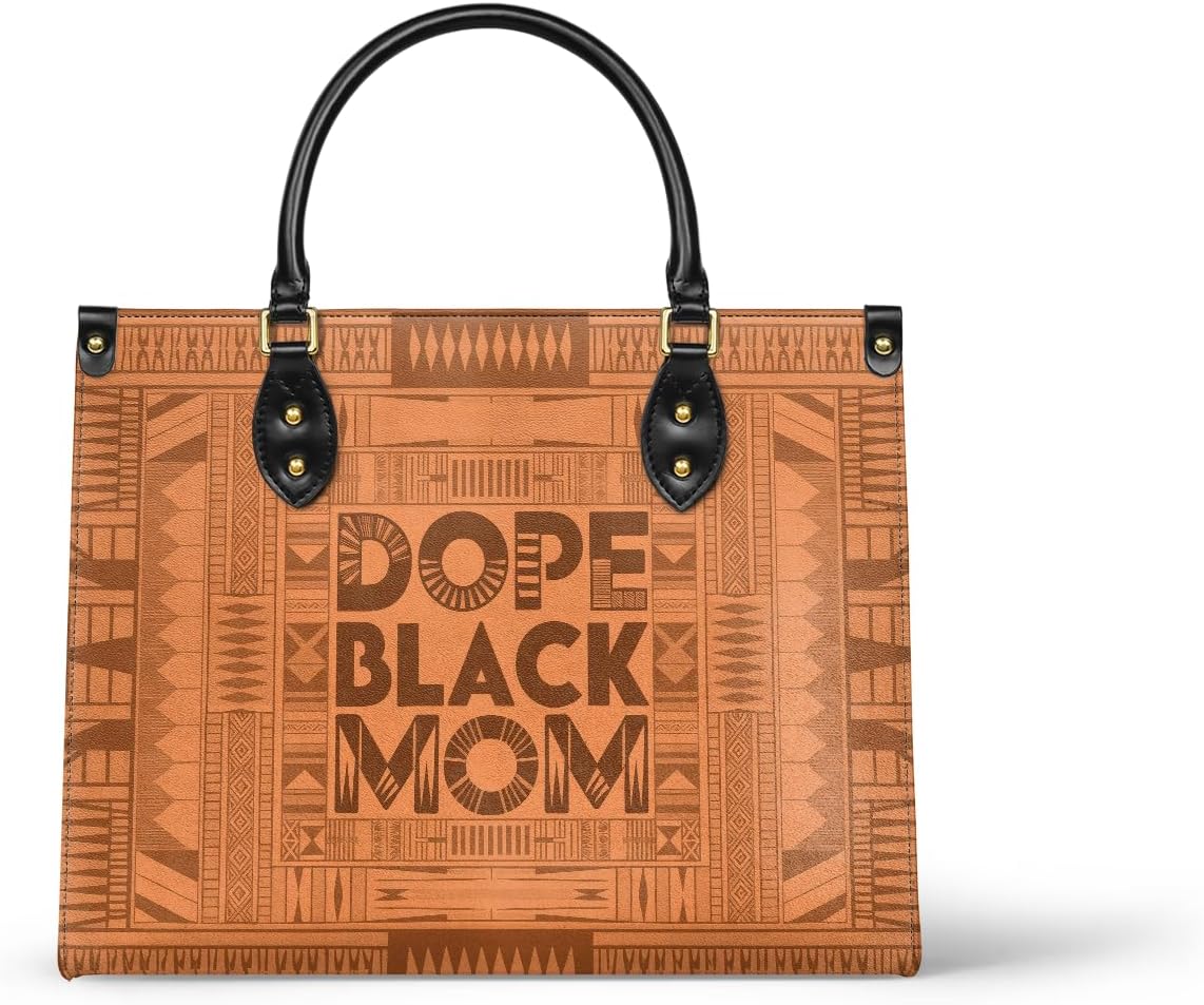Afroyla Afrocentric Art HandBag for Black Women – Premium Vegan Leather, Work & Everyday Bag, Thoughtful Surprise for Her.