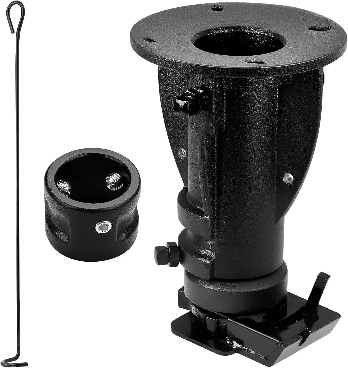 12"-16" Adjustable Cushioned 5th Wheel Gooseneck Adapter, Fit for 2-5/16" Gooseneck Hitch Balls, 20,000 lb Towing Capacity, OE C5G1216