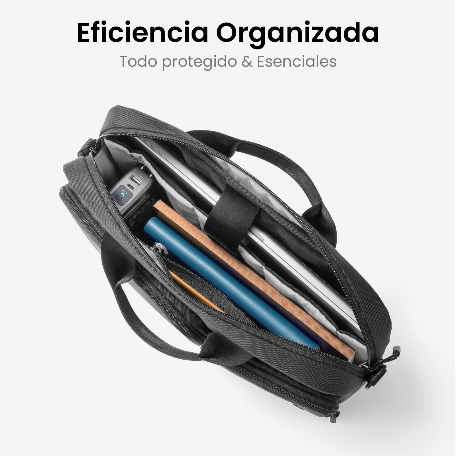 tomtoc Funda Portatil Slim para 15 15,6 16 Pulgadas Portátiles, Maletín Portátil Impermeable para MacBook Pro/Air M4 M3, Funda Profesional para Ordenador 15.6 Pulgadas Con Bandolera para Documentos
