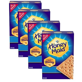 FireStix Value Pack Honey Maid Honey Graham Crackers 14.4 oz Boxes Pack of 4 Classic Snack for SMores, Baking & Snacking. Approximately 108 Full Size Crackers