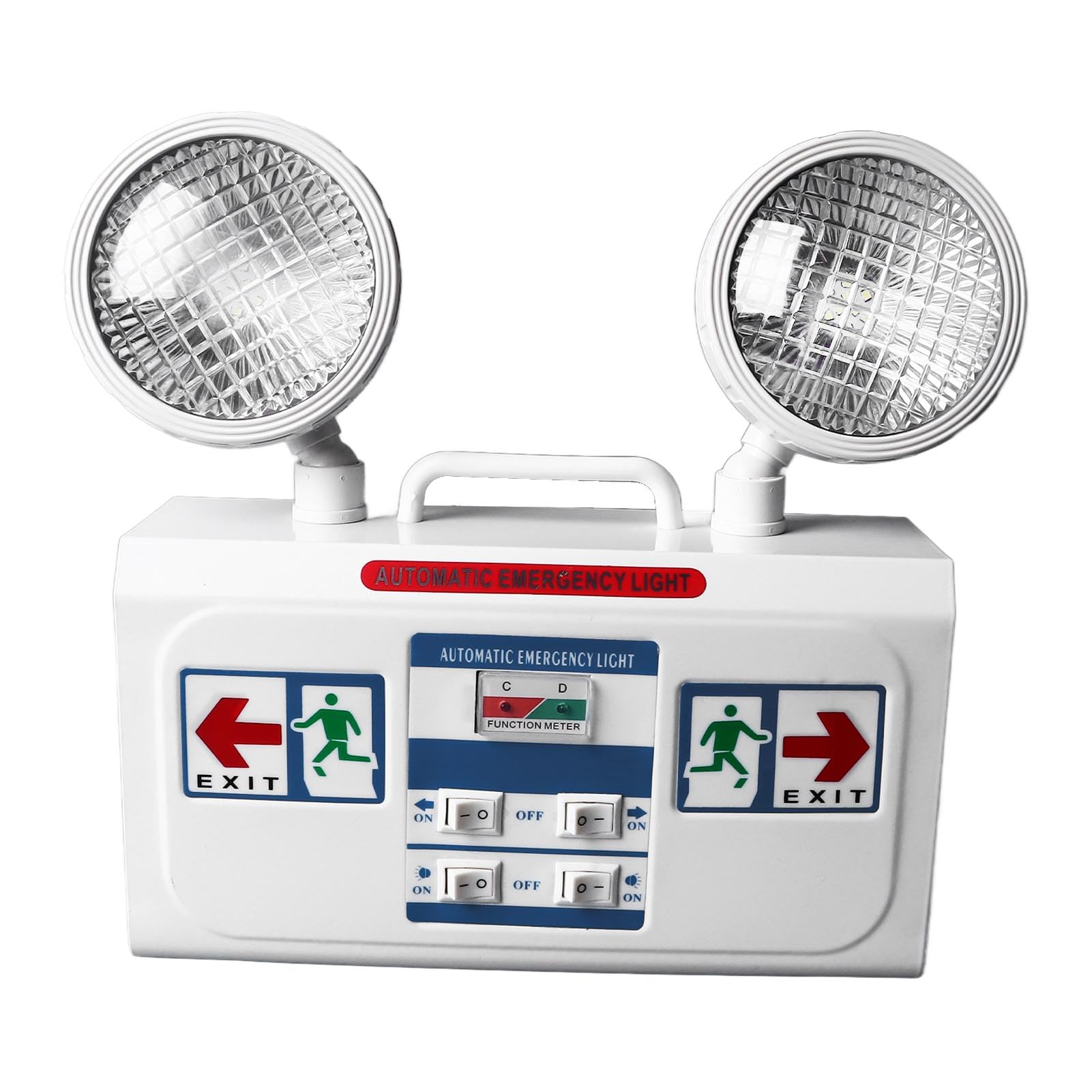 FTVOGUE Luz de Emergencia LED de Doble Cabezal, Lámpara de Pared con