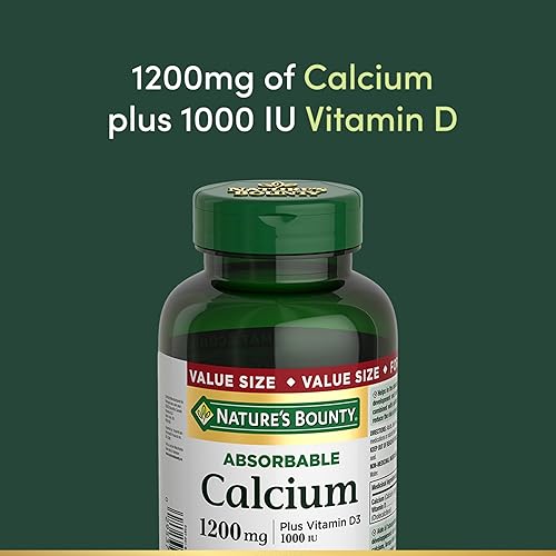Miniatura 5 de Nature's Bounty Calcio absorbible 1200mg más vitamina D3 1000IU 200 unidades