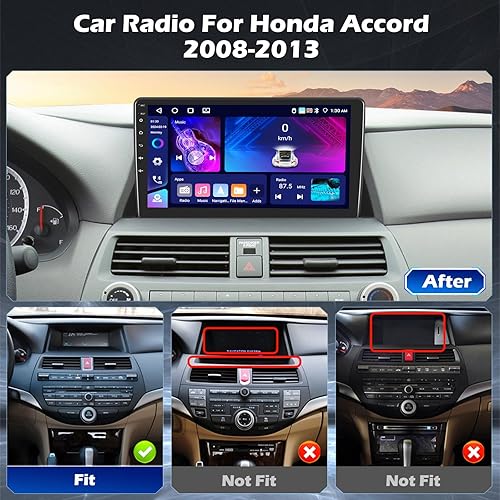 Miniatura 8 de Radio de coche Android 11 para Honda Accord 2008-2013 estéreo de coche con Carplay Android Auto, pantalla táctil capacitiva de 10 pulgadas unidad