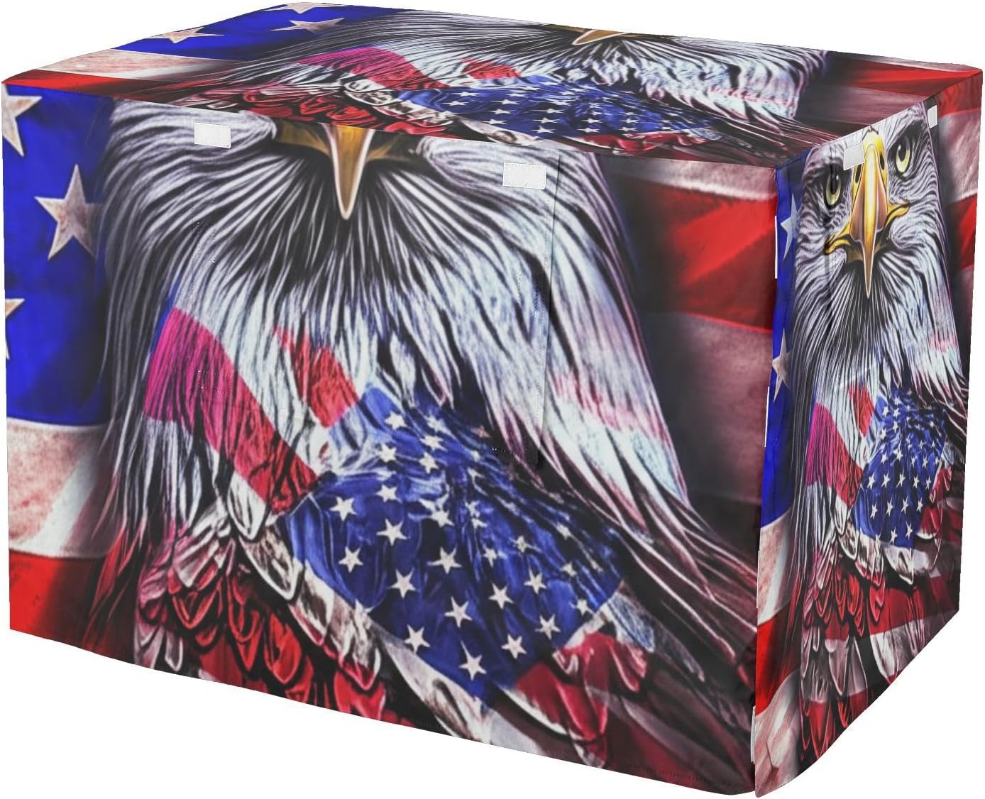 Us Flag Style Dog Crate Covers S-XL Windproof Pet Cage Cover with Openings, Reduces Barking, X-Large