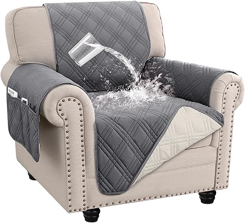 Miniatura 17 de Turquoize Funda de sofá impermeable para perros, funda de sofá lavable para sofá de 3 cojines, funda antideslizante para sofá de mascotas para Roble