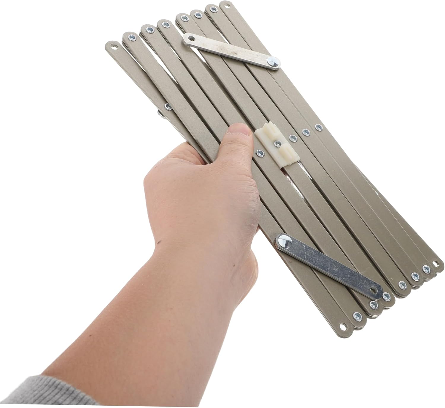 Retractable Clothes Drying Rack Accessory Rail, Carbon Steel Wall Mounted Folding Drying Rack Rail, Silver Tone Space-Saving Laundry Storage for Home Bathroom