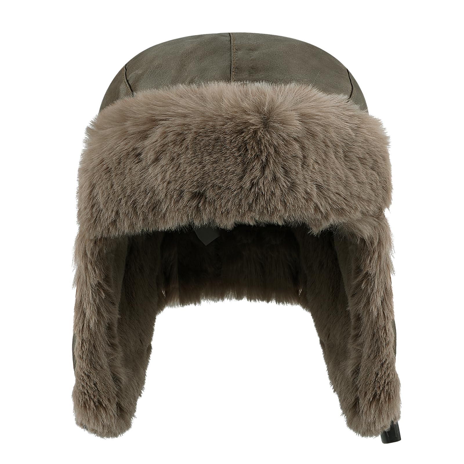 CLAPE Chapkas Faux Cuir Homme Femme Chapeau de Trappeur d'hiver Chaud Bonnet d'aviateur Étanche Coupe-Vent avec Oreillettes