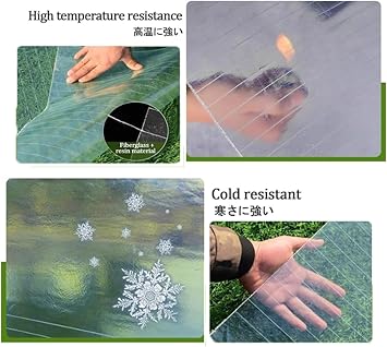 Insulation Day Lighting Panels,Roofing Cladding Replacement Panels for Greenhouse Canopy Carport,UV Resistant Greenhouse Clear Film,Poly Plastic Roof Panel,1mm(W1.2xL1m/3.9x3.3ft)