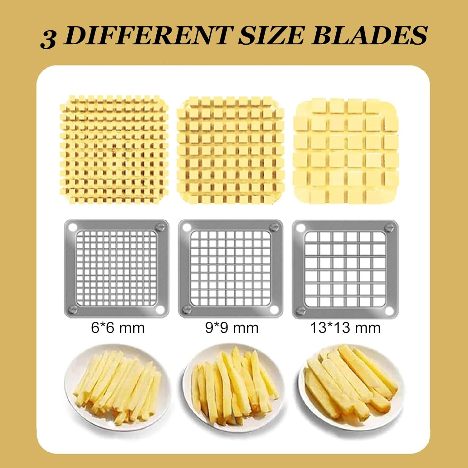 Commercial French Fries Chips Maker, Electric Vegetable Slicer Dicer Shredder & Strip Cutter, Commercial Multifunctional Chopper (220V)