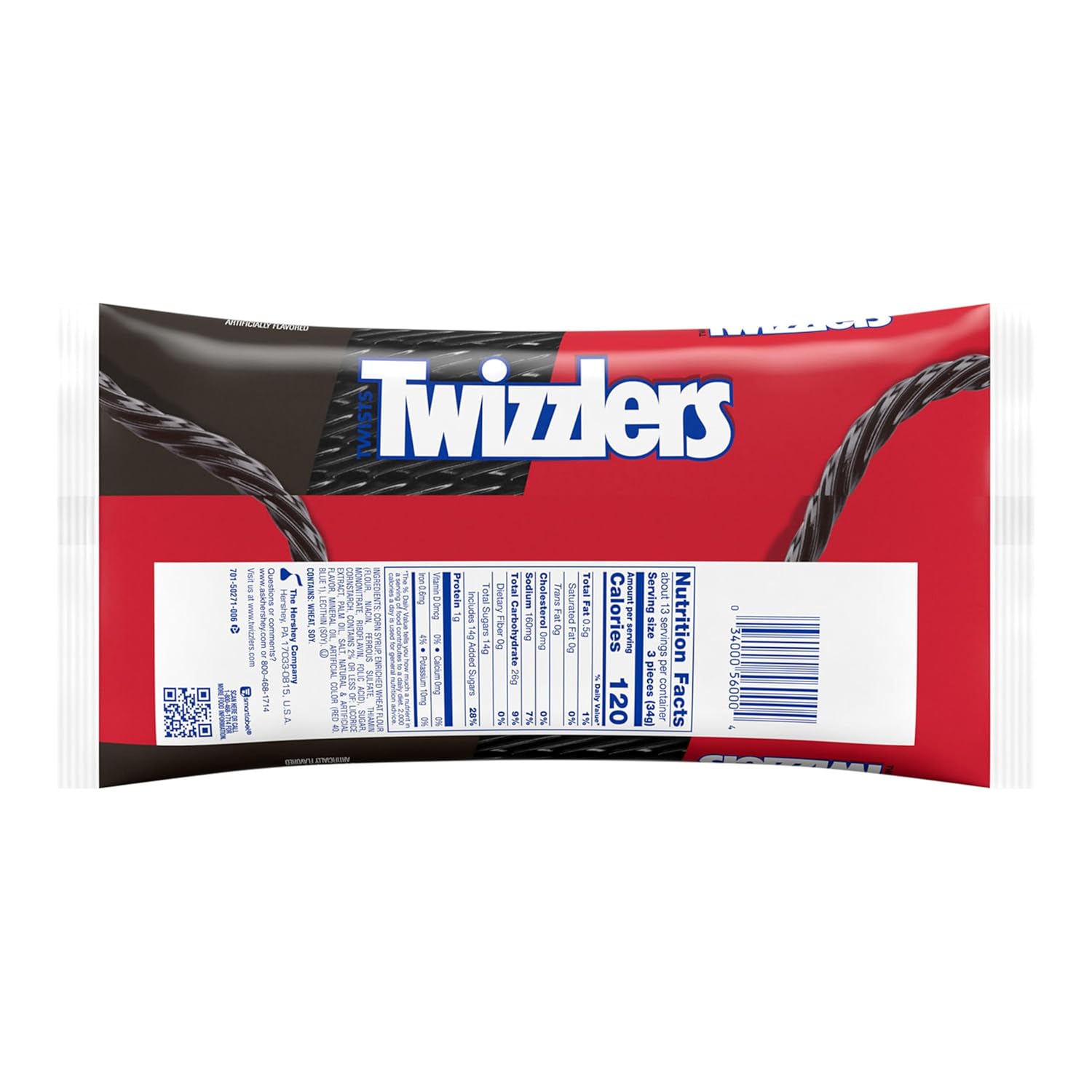 TWIZZLERS Twists Licorice Flavored Licorice Style, Chewy Candy Bags, 16 oz (12 Count)