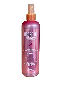 Argan Oil from Morocco Leave-In Conditioner Spray with Keratin & Silk Protein, 13 fl.oz. 384 ml