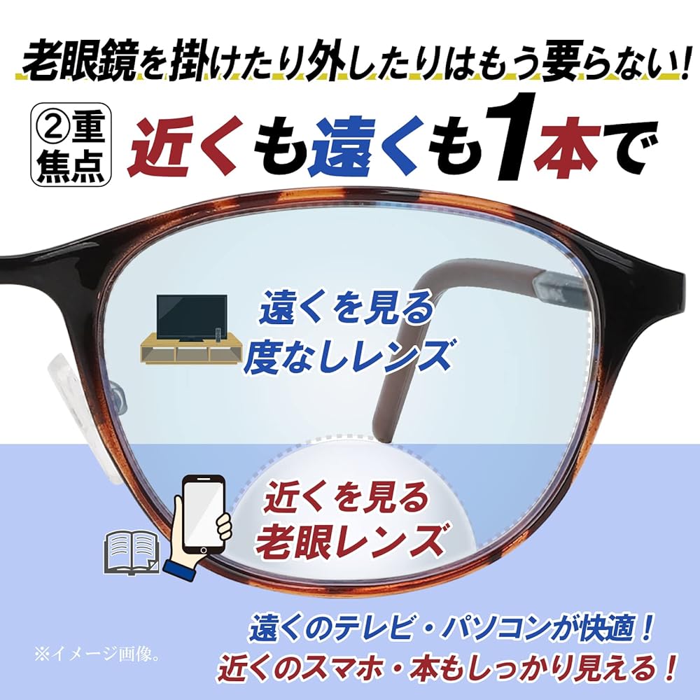 ELECOM ブルーライトカット老眼鏡 +2.0 ネイビー Amazon.co.jp: [愛鏡] 遠近両用老眼鏡 ブルーライトカット