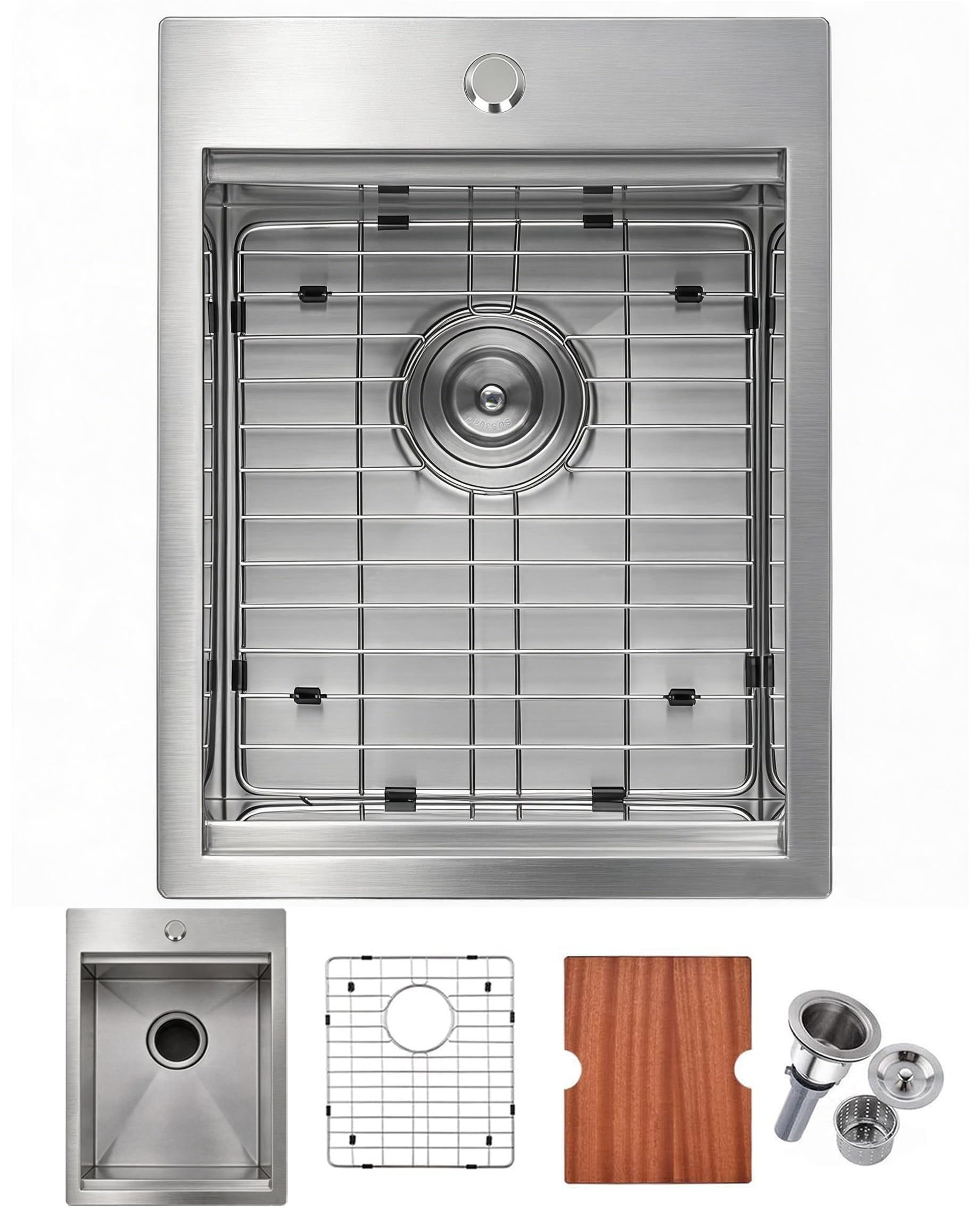 VALISY Bar Sink Drop In 15 x 20 Inch