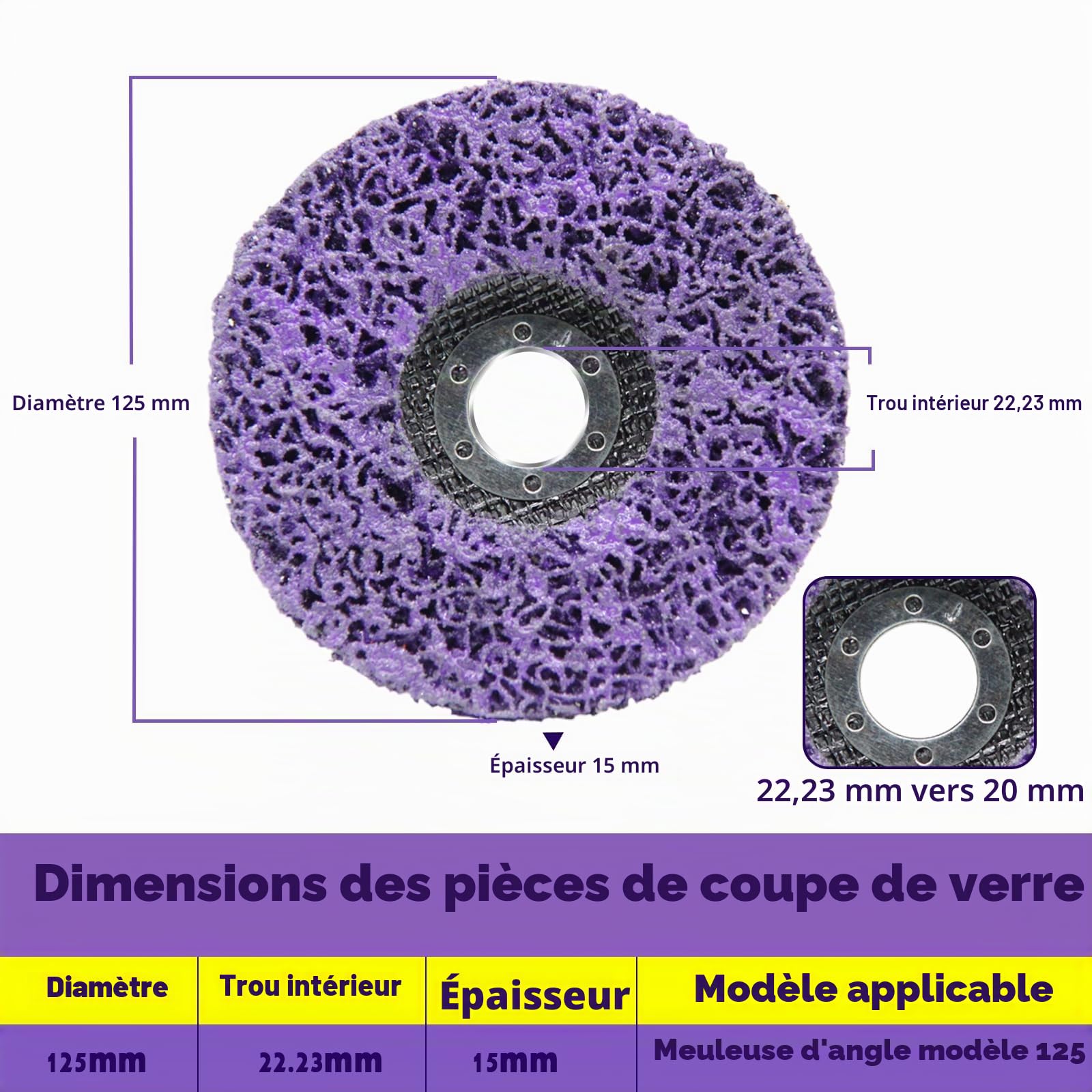 6 Pièces Disques de Nettoyage 125 mm,Disques de Nettoyage plus Épais pour Meuleuses D'angle pour L'élimination de la Peinture,Rouille,Des Soudures et de L'oxydation