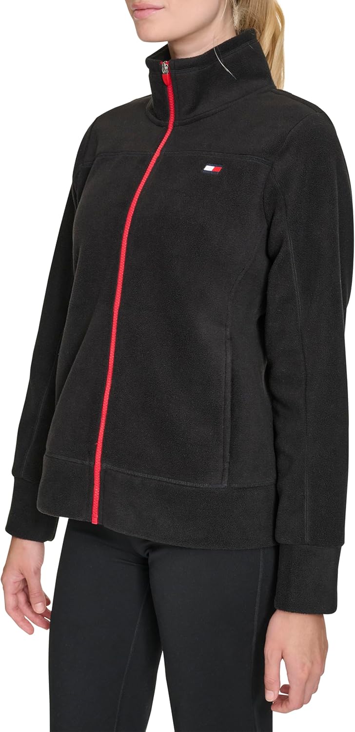 Tommy Hilfiger Womens Polar Fleece Stand Collar Full Zip Jacket - Image 3