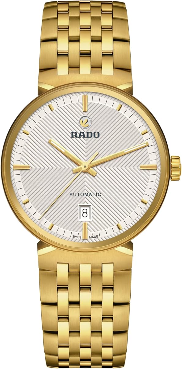 Florence Open Heart - Unisex Automatic Swiss Watch - 39mm Silver-White Dial - Gold Stainless Steel Bracelet - R48904013