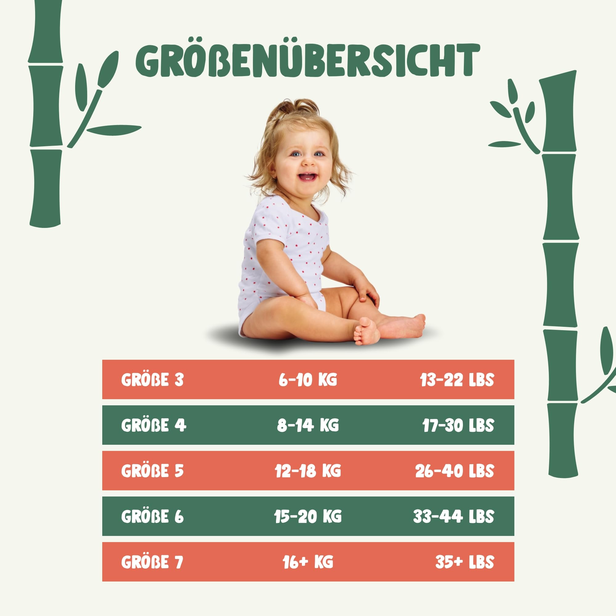 Naty Bamboo Windeln Pants aus Bambus-Viskose – Seidenweich, pflanzenbasierte Höschenwindeln, Dermatologisch getestet für empfindliche Haut & super saugstark (Größe 6, 68 Stück)