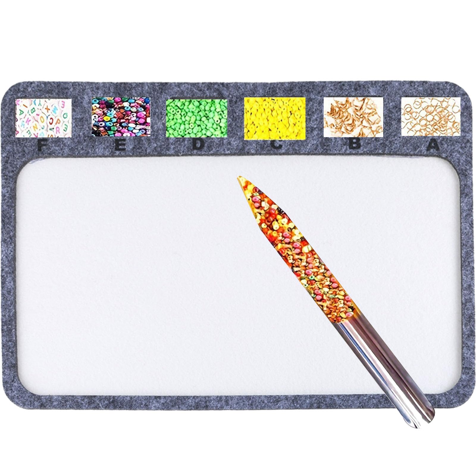 Tapis De Perles YAOGUI En Feutre 20x29cm - Outil De Fabrication De Bijoux - Surface Douce Avec Repères Pour Perles