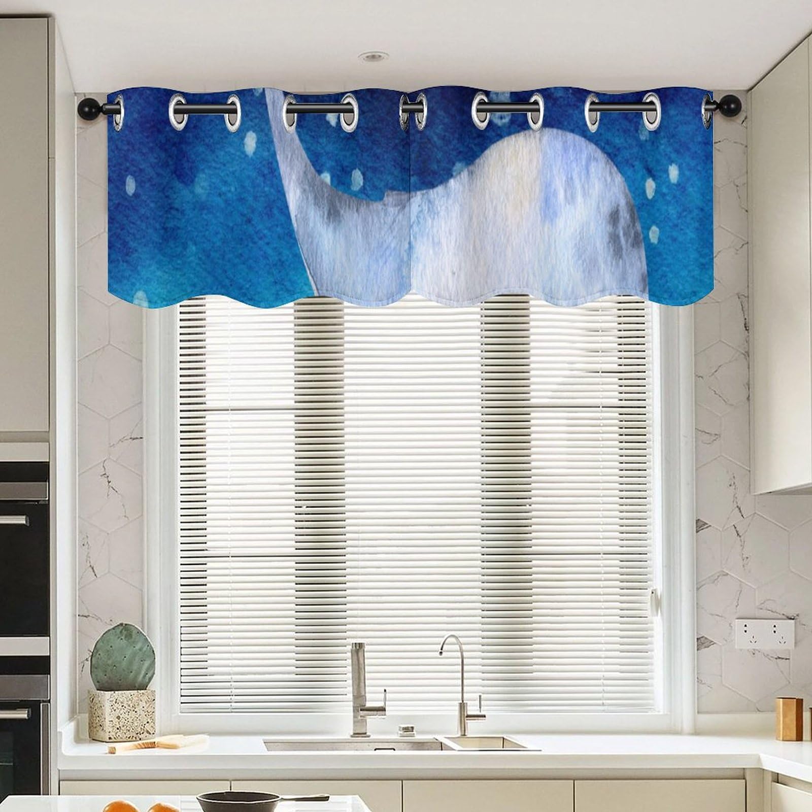 Rideaux de fenêtre vie marine et ocean pour décoration de maison et traitement de fenêtre salon