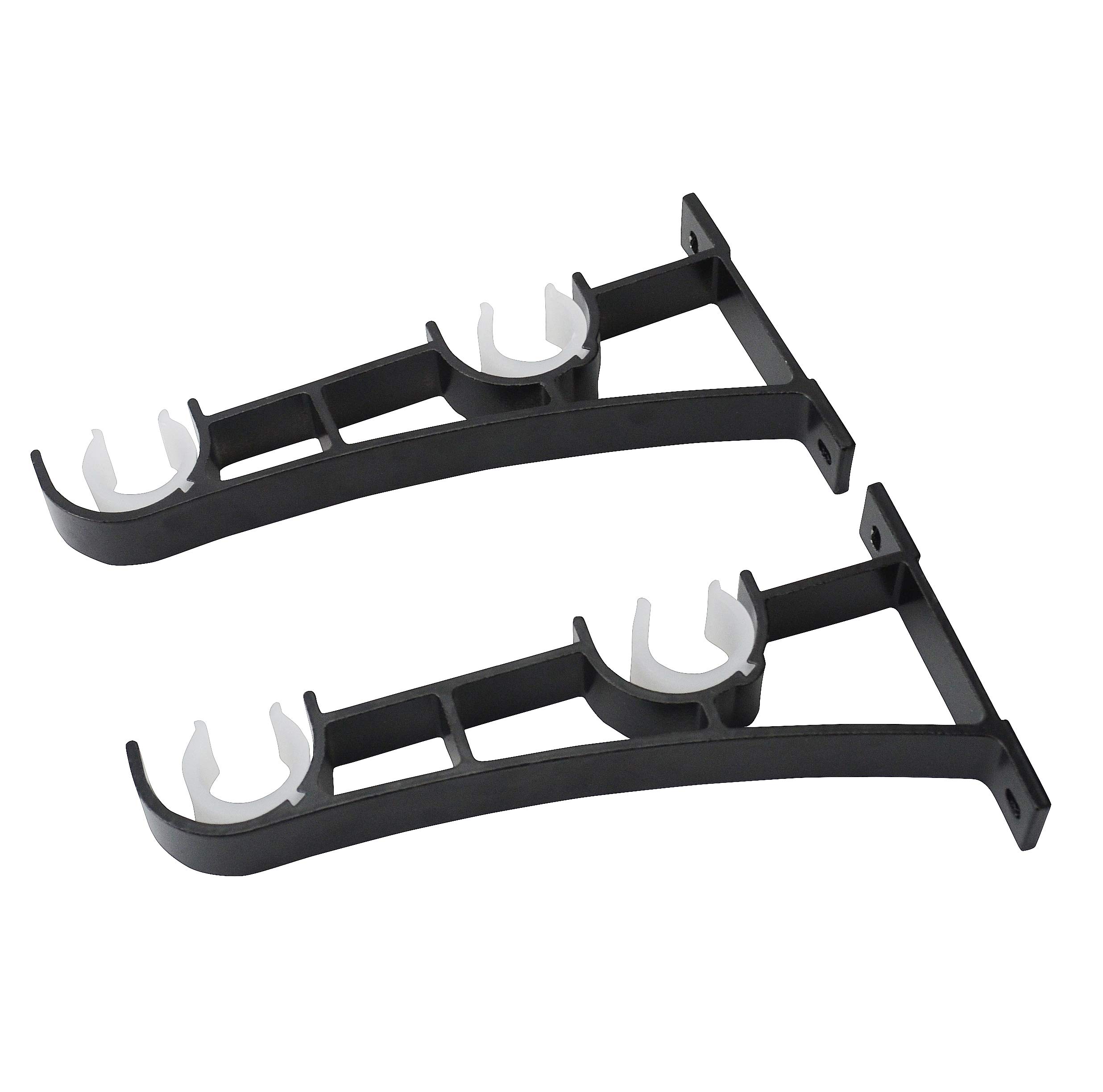 Double Curtain Rod Brackets Standard Double Curtain Rod \u0026 Wall Bracket,  Antique Bronze, 60\, image size:2472x2448