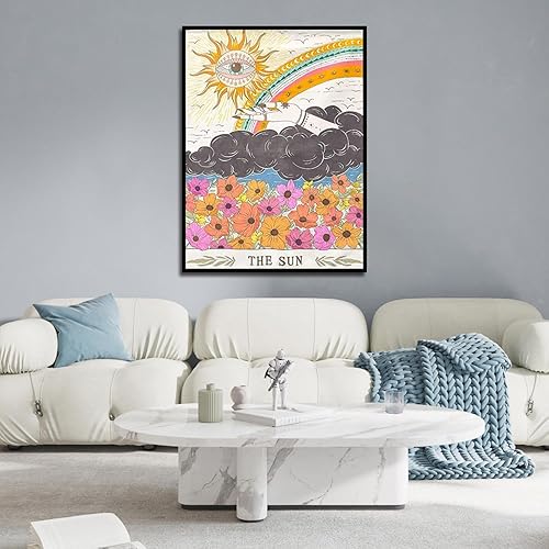 Miniatura 6 de Kit de pintura de diamantes para adultos, arte de diamantes 5D, kit de pintura de diamante redondo completo, marca del tarot, arte de pintura de