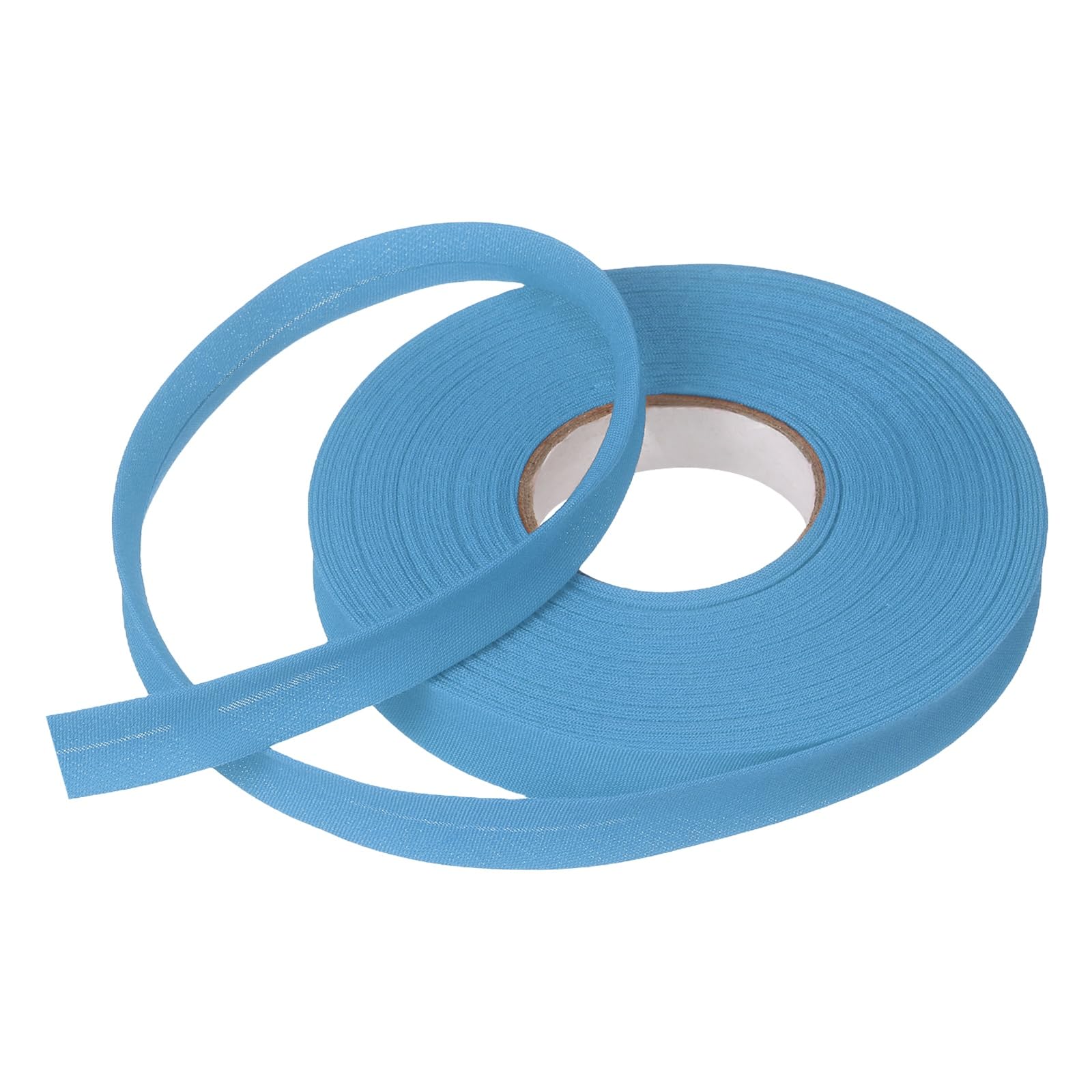 sourcing map 1/2 Inch Single Fold Bias Tape Polyester Continuous Bulk Bias Tape for Sewing,Seaming Quilting Hemming Binding Crafts (Blue 15 Yards) โ image 1