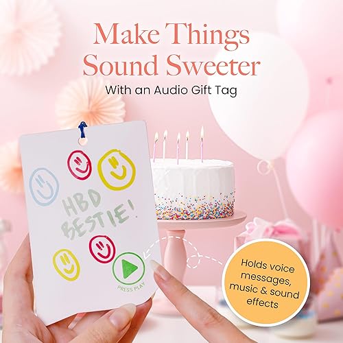 Miniatura 3 de Grabadora de voz de regalo de 60 segundos para mensajes personales, personalización de regalo de bricolaje (paquete de 1)