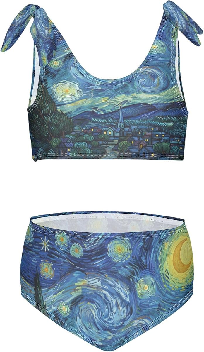 Conjunto de traje de baño de 2 piezas para niñas, traje de baño lindo, trajes de baño para niñas 3-12T