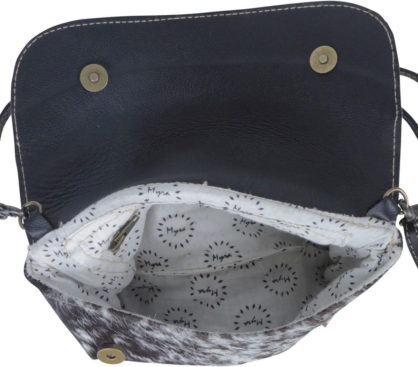 Myra Bag Blue Crescent Hand-Tooled Bag S-3995 - Image 7