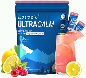 UltraCalm Cortisol Super Drink Packets, Sugar-Free, with Vitamin D, Raspberry Lemonade Electrolytes Powder Packets, 30 Sticks