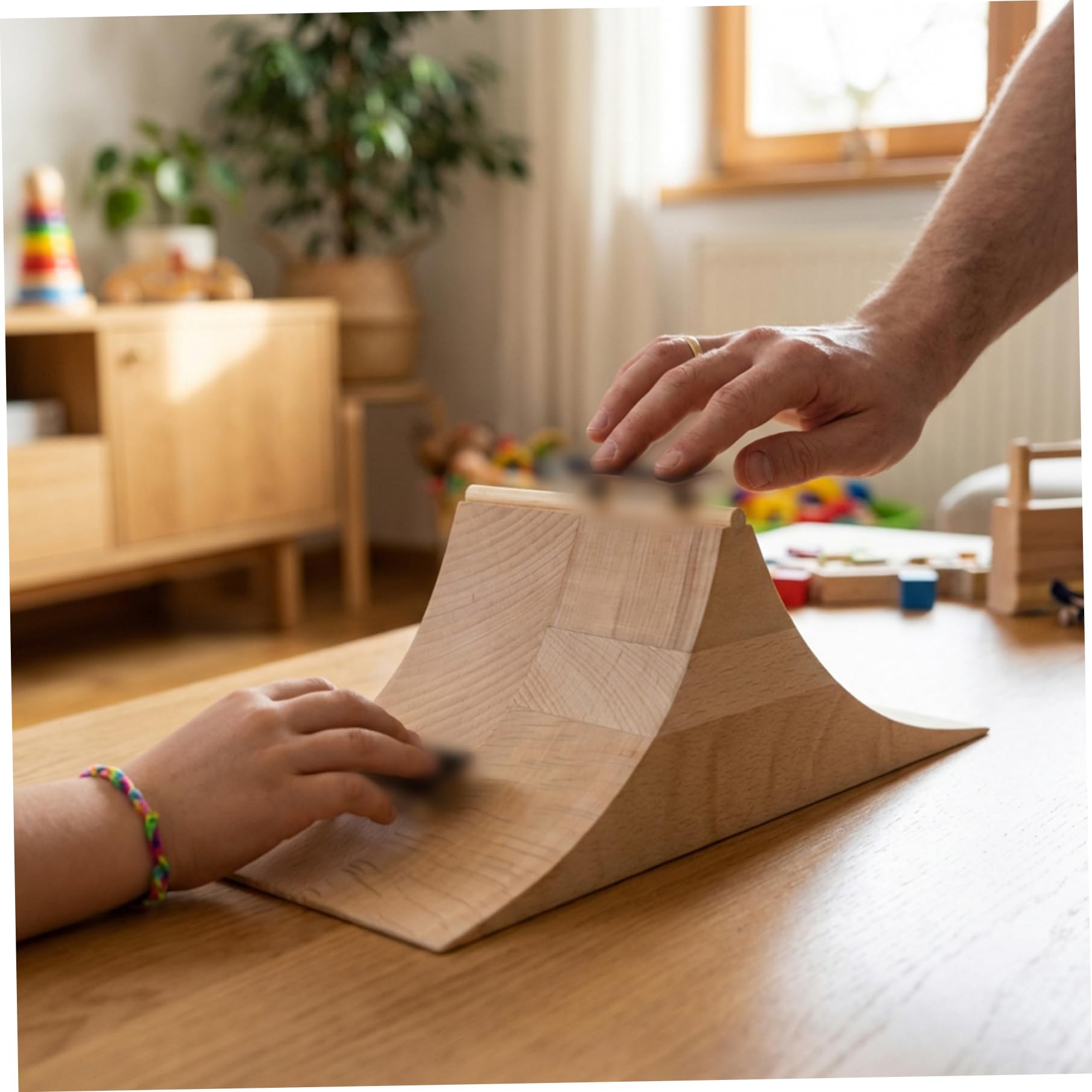 Fingerboard-Rampe, professionelle Skateboard-Rampe aus Holz – realistische Fingerboard-Hindernisse für Jungen und Kinder (Stil 1)