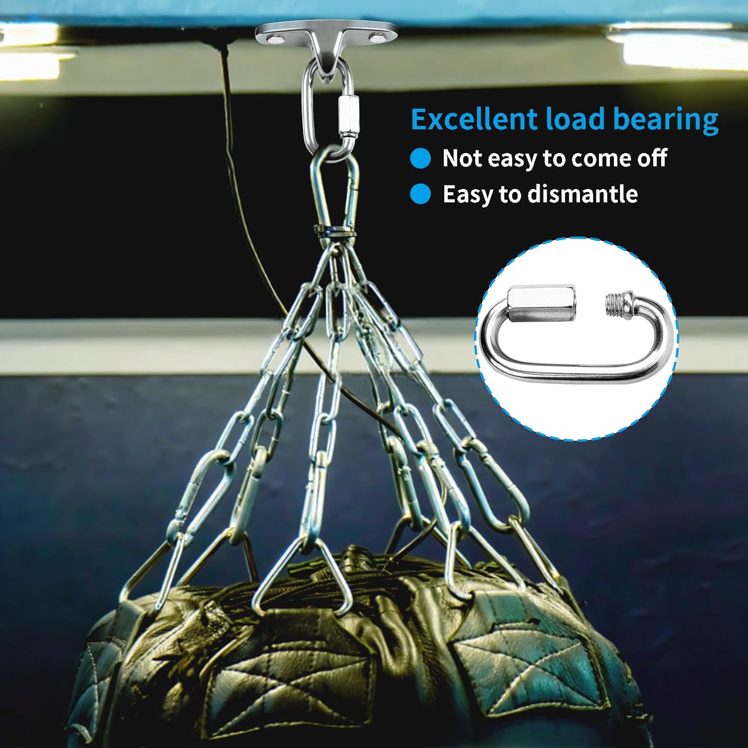 Dakzhou Heavy Duty Swing Hanger Swing Brackets Wooden and Concrete Bolts 2000 lb Capacity Playground Porch Yoga Seat Trapeze SwingSets Indoor Outdoor - Image 6