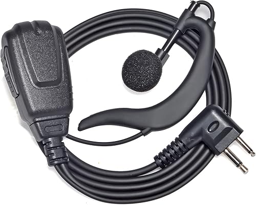 UAYESOK Auriculares PTT grandes de 2 pines para Motorola CP200 CP200D CLS1110 DTR550 SP50 RDU2020 RDU4100 RDU4160D HYT hytera TC-610 Walkie Talkie