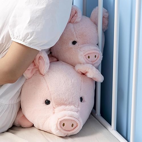 Miniatura 6 de Animales de peluche con peso, de cerdo con peso de 5 libras, animales de peluche con peso de cerdo rosa, almohada para abrazar, regalos para niños y
