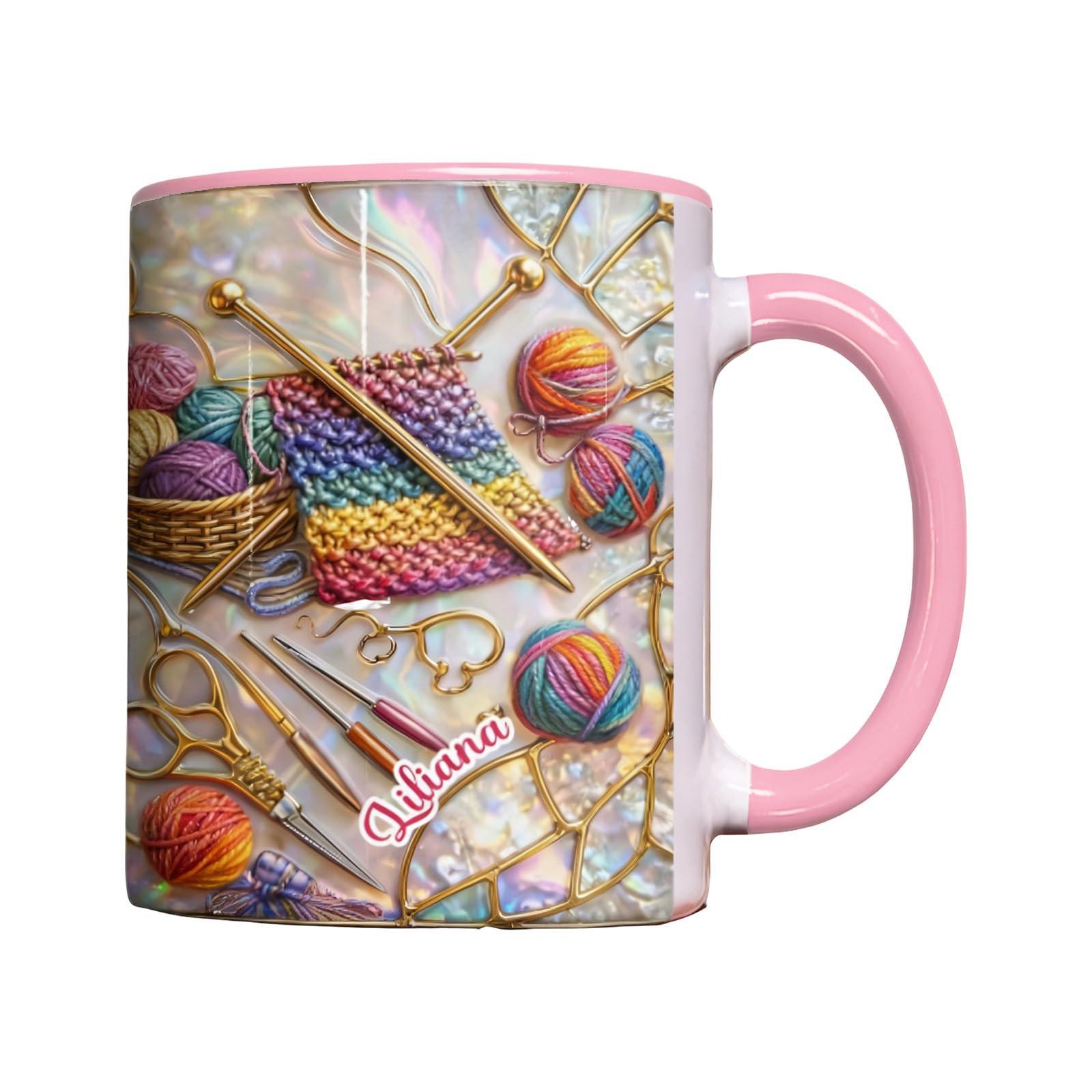 OSNIYAW Sturdy Ceramic Mugs Feature Weaving and Stitching Pattern Drink Container Ideal for Tea Coffee and Hot Beverages Ceramic Sewing Equipment Cup