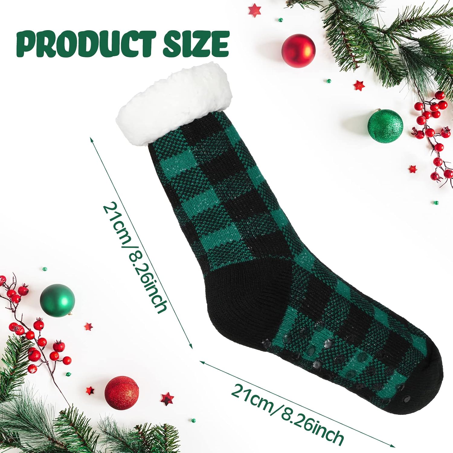 Foaincore 3 Pairs Christmas Women Fuzzy Slipper Socks 2026 image 3