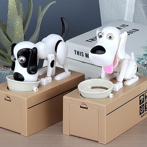Miniatura 4 de Eat money dog piggy bank,Lindo robando moneda cachorro caja de dinero Banco alcancía, alcancía para perros comer moneda,Caja de ahorro,Contando