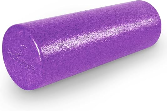 ProsourceFit High Density Foam Rollers 18 - inches long, Firm Full Body Athletic Massager for Back Stretching, Yoga, Pilates, Post Workout Trigger Point Release, Purple