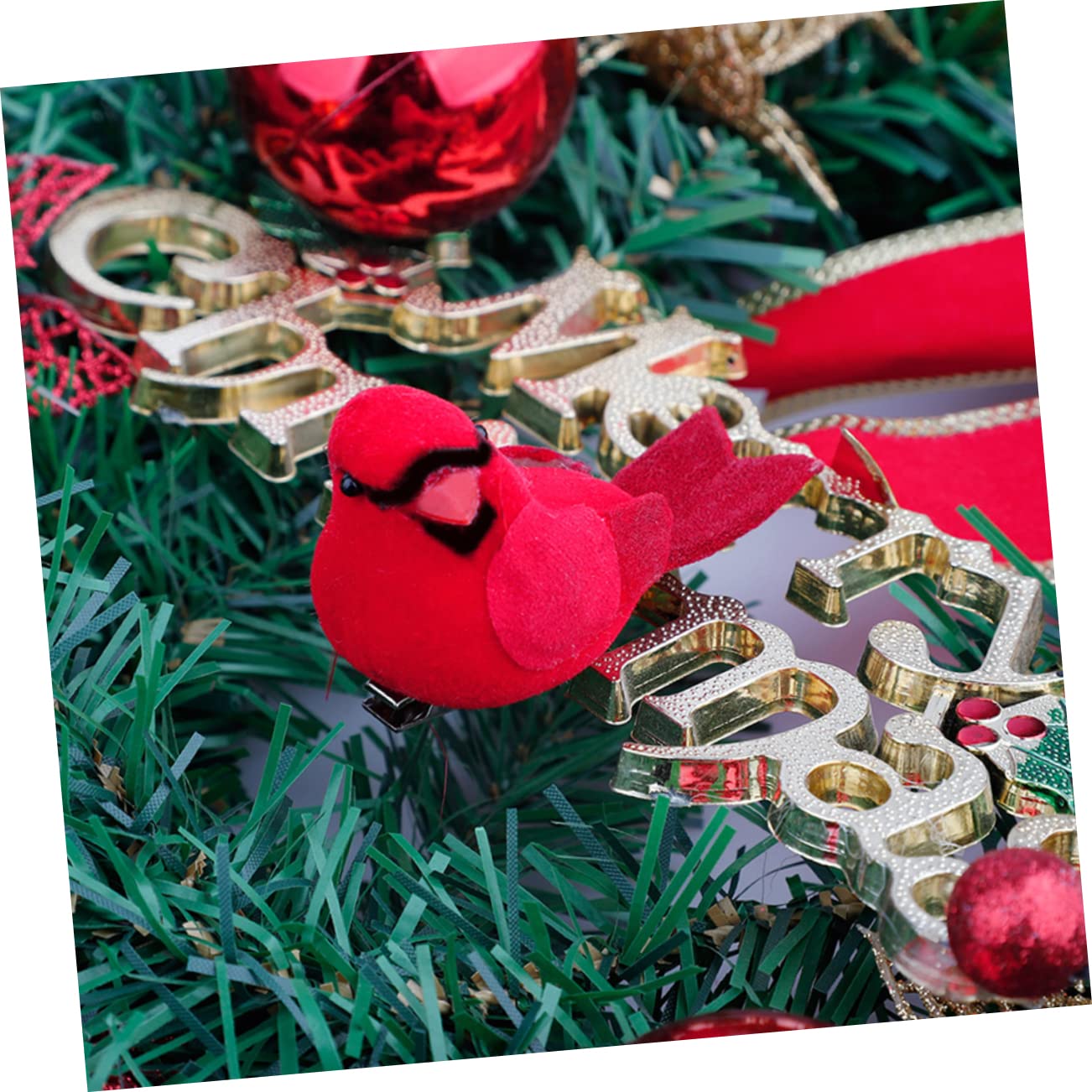IMIKEYA 30 STK Weihnachten roter Vogel Anhänger Weihnachtsdekorationen gewürzeset weihnachtsvögel mittelstücke weihnachtskardinal floral rot Christbaumschmuck Vögel DIY Dekoration Schaum