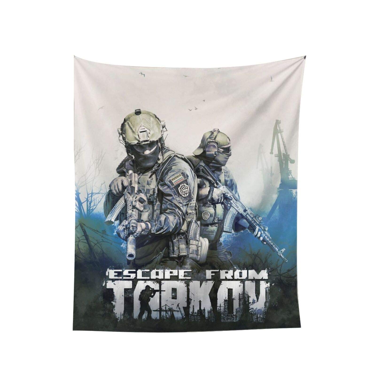 992 Escape from Tarko-V Tapestries Lightweight Tapestries Wall Hanging Tapestries Black & White Wall Blanket Dorm Home Decor 60x51in