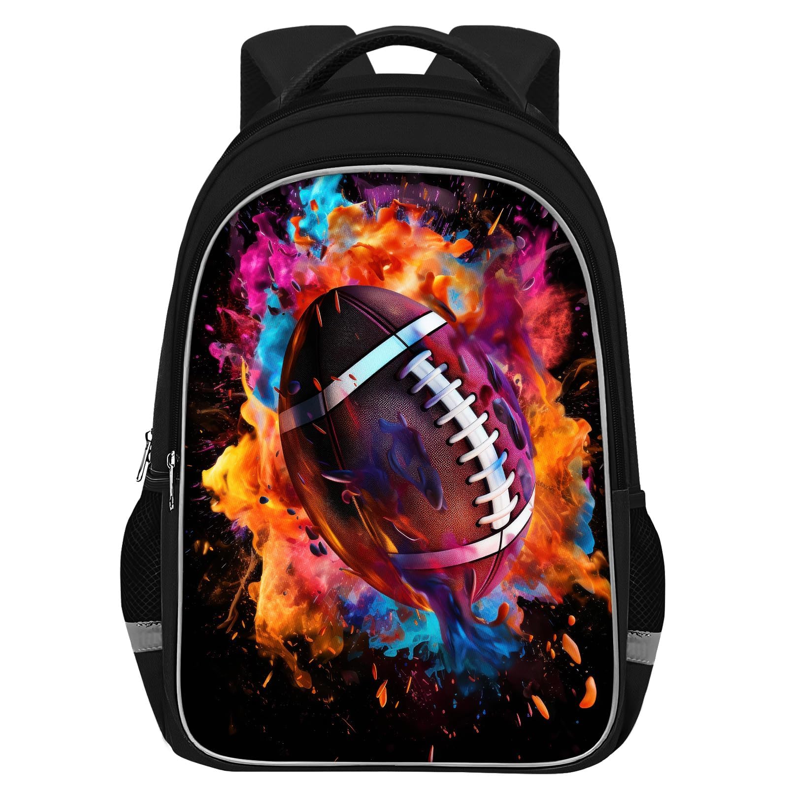 TILYTADLY School Backpack for Boys - American Football Boys Backpack for Kids Children Teens Elementary Middle School - Students Bag for Ages 6-18,17″