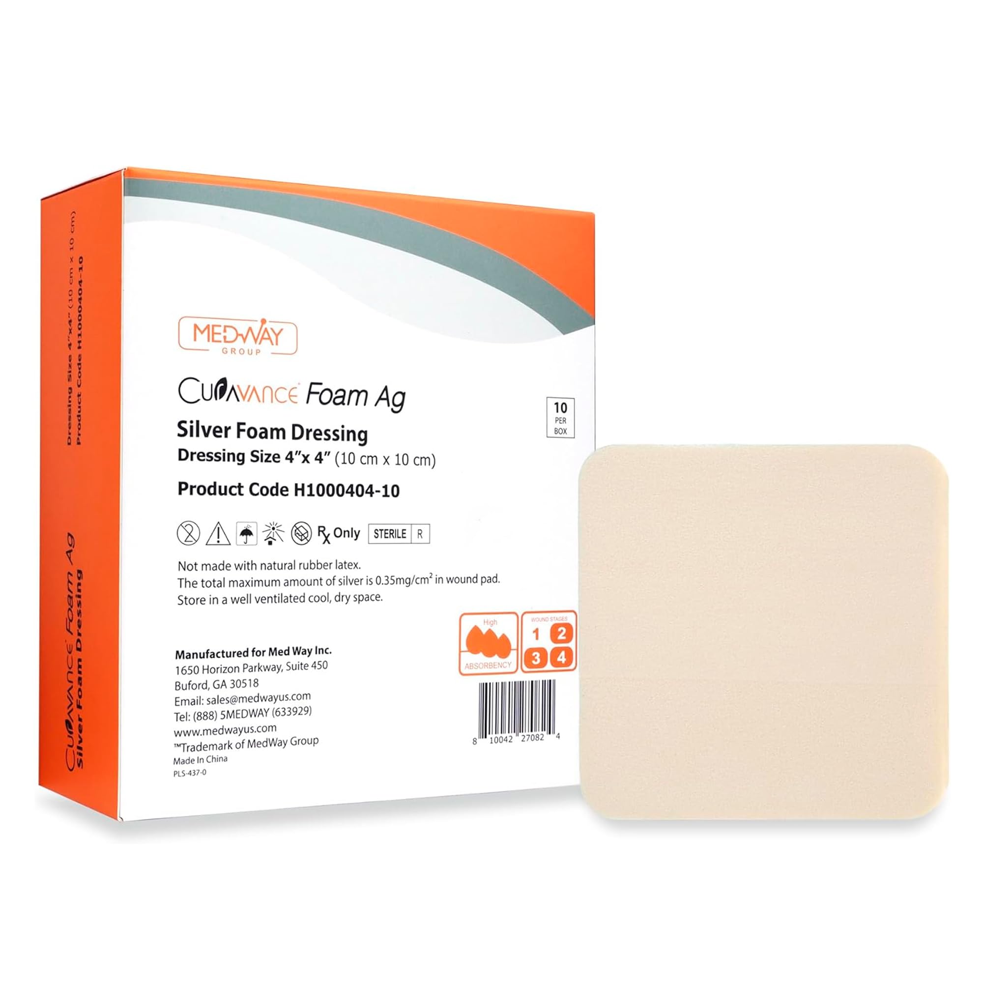MedVance TM Foam – Waterproof Non-Adhesive Hydrophilic Foam Dressing 4