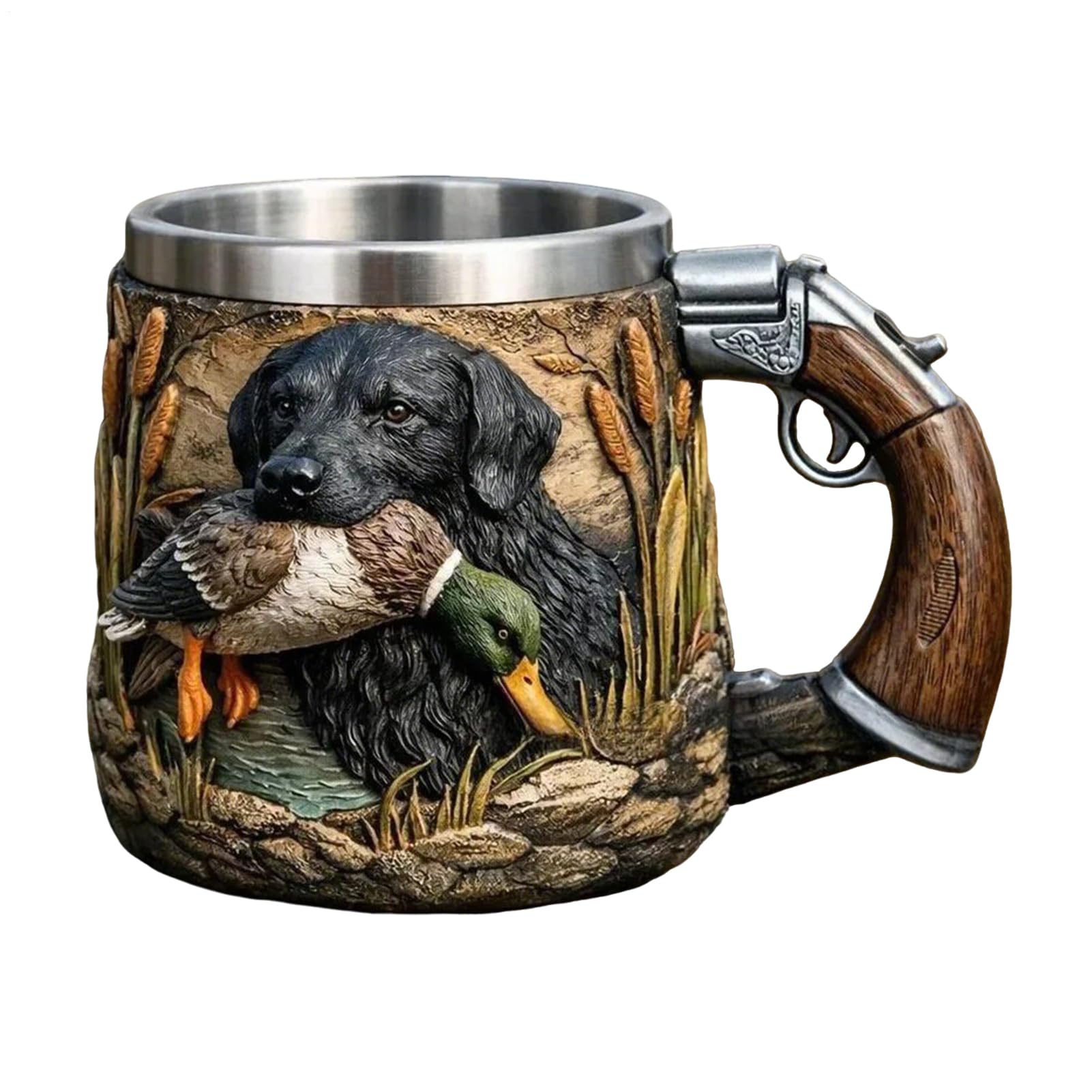 Taza térmica para café de acero inoxidable contra pérdidas de calor en acampada