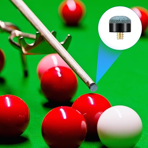 Miniatura 6 de 30 puntas de palo de billar, puntas de billar, puntas de rosca de 120.512 in, casquillos de nailon de 120.512 in, kit de repuesto para piscinas,