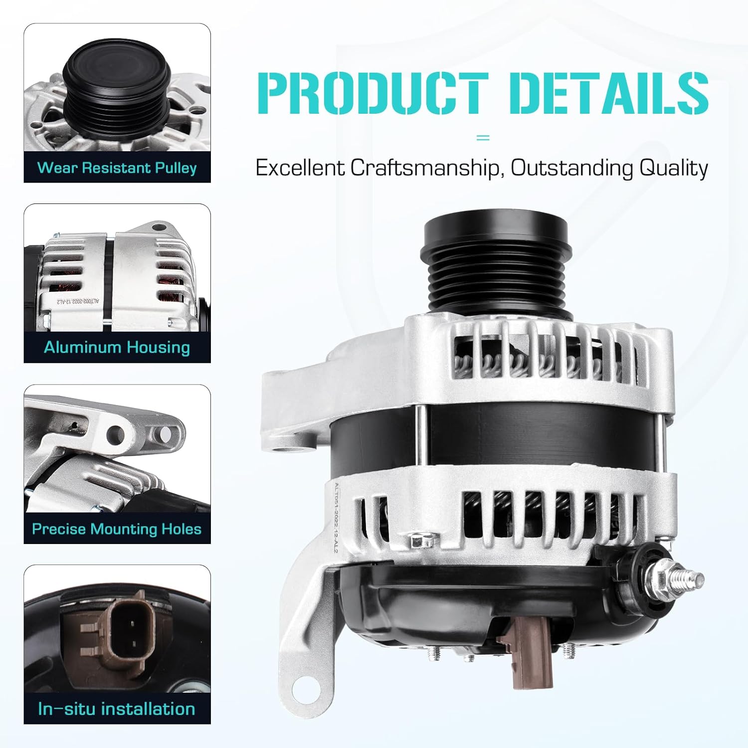 New Alternator 3.3L 3.8L Fit for Dodge Caravan/Grand Caravan Chrysler Town Country VAN 2001-2007, Fit for Voyager 3.3L 2001-2004, 421000-0023, 421000-0021, 13870
