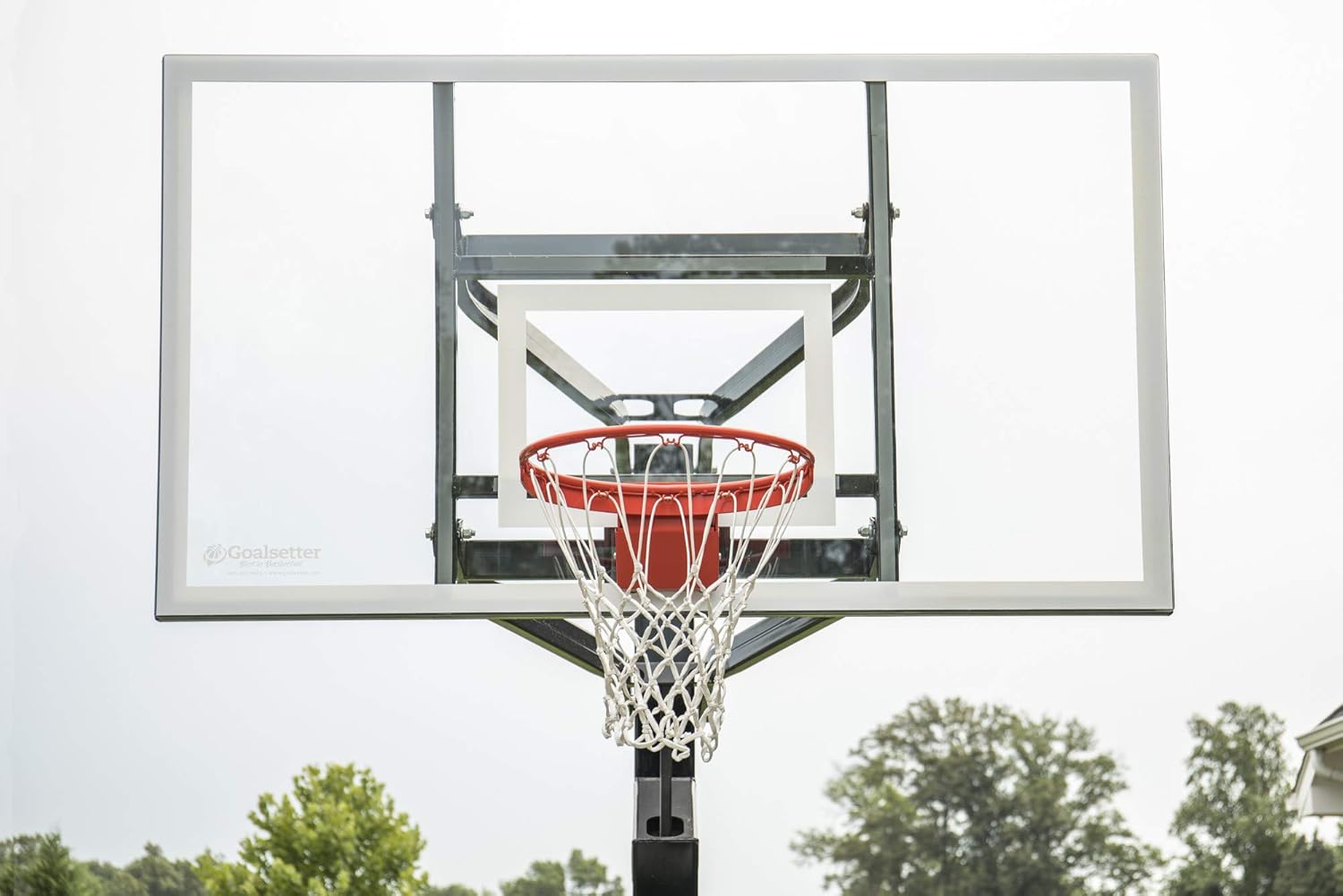 Goalsetter All-American In Ground Adjustable Basketball System with 60-Inch Glass Backboard and HD Breakaway Rim, Black (SS45560G3) : Sports & Outdoors