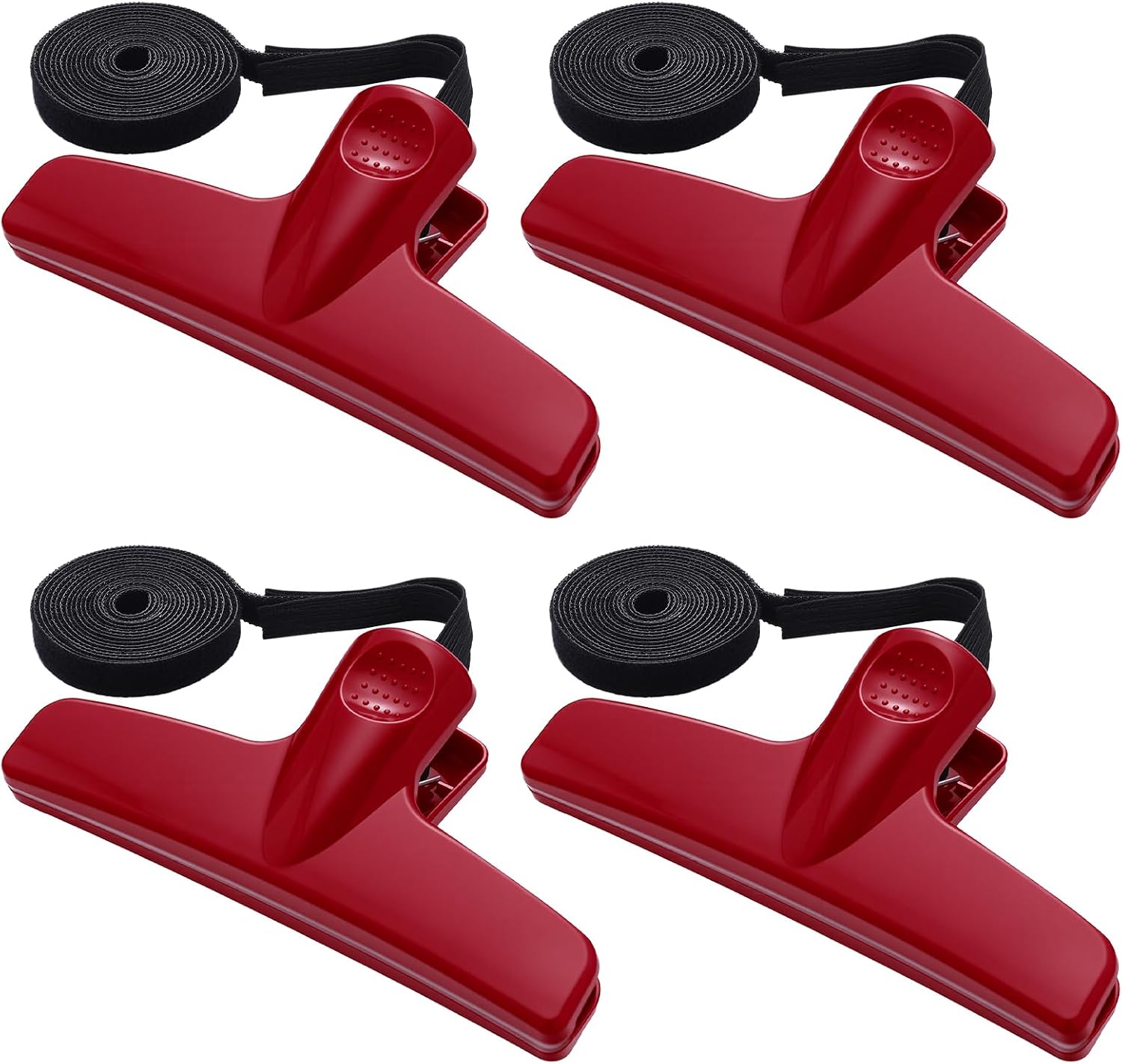 Fiwochic 4 Pcs Red Quilting Side Clamps Fabric Clamps for Quilting Frame