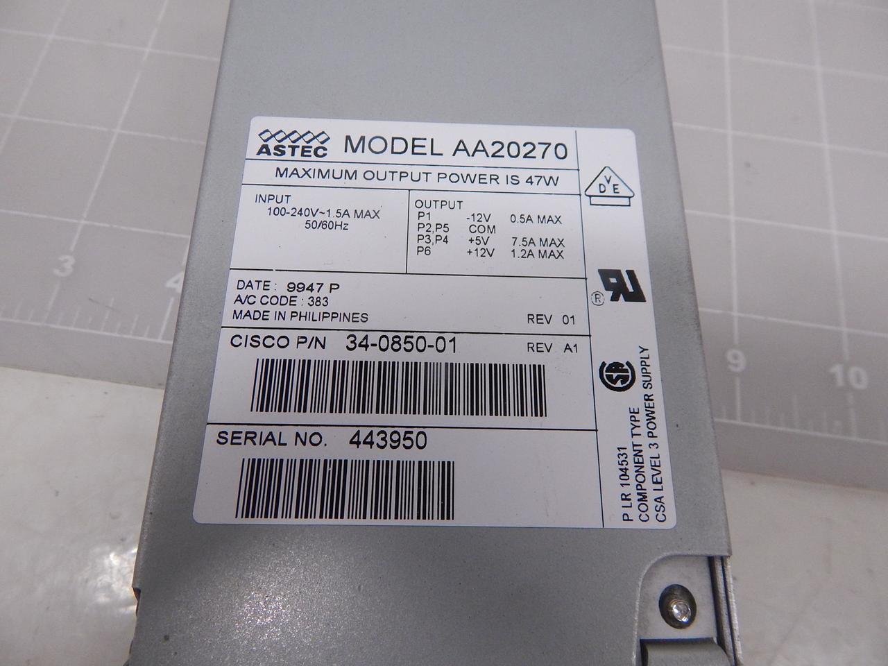 Amazon.com: Astec AA20270, 34-0850-01 Power Supply T93141