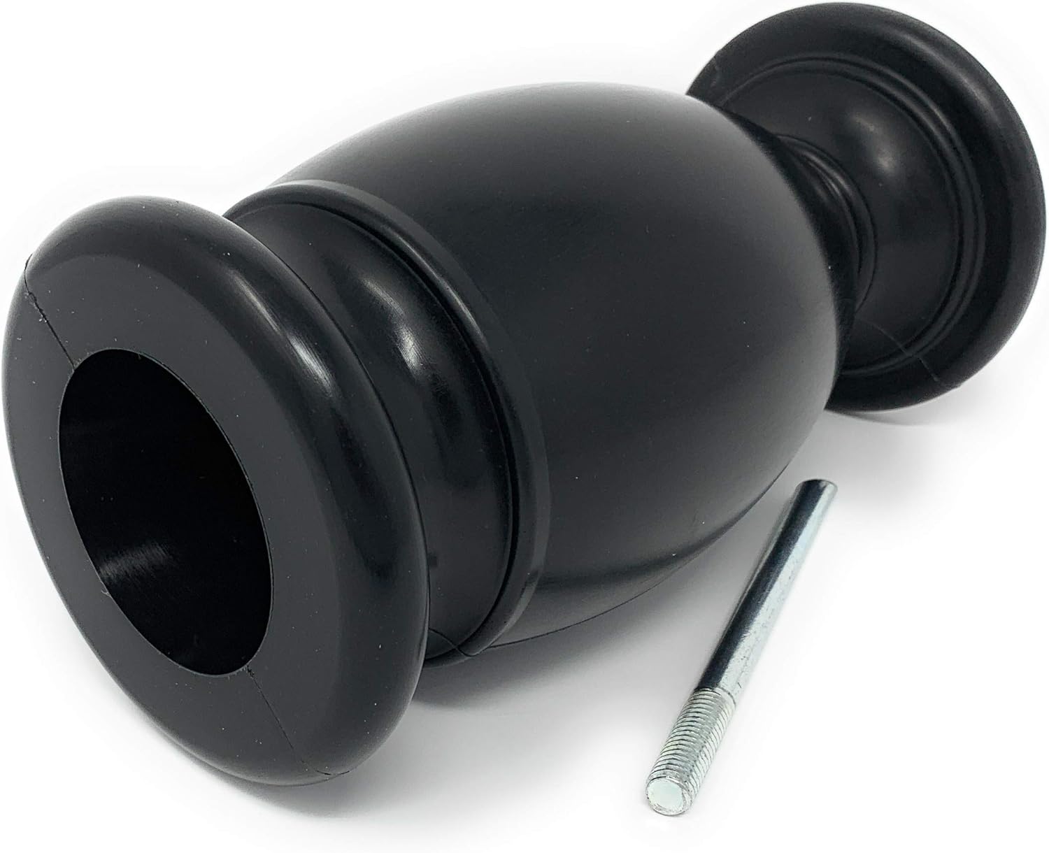 OPTIMUM Memorial Cemetery Flower Vase - Plastic (Black Stone) with Metal Ground Spike, Grave Marker, Decorations for Gravesite, Headstone Flowers Holder, Garden Lawn & Yard